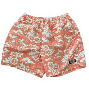 Vineyard Vines Swim Trunks Adult Orange Floral Lined Board Shorts Logo-XL